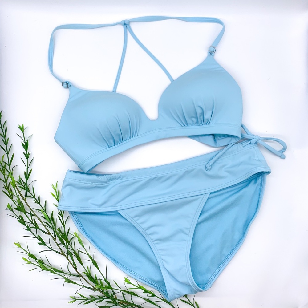 ATHLETA sky blue bikini bottom, size S